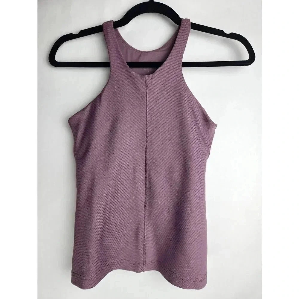 Athleta High Neck Tank Top Mauve Purple Size Small. - Picture 1 of 6